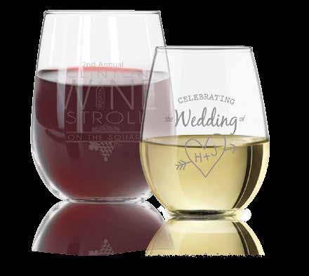 50g per case of 24 Imprint Area: 3.5 wide x 1.5 high (per side) or 8.75 wide x 3.5 high (wrap) 3.69 c 12 oz. Stemless Wine Glass ITEM #: STEMLESS217 4.59 4.38 4.21 3.99 3.78 3.59 Setup Charge 48.