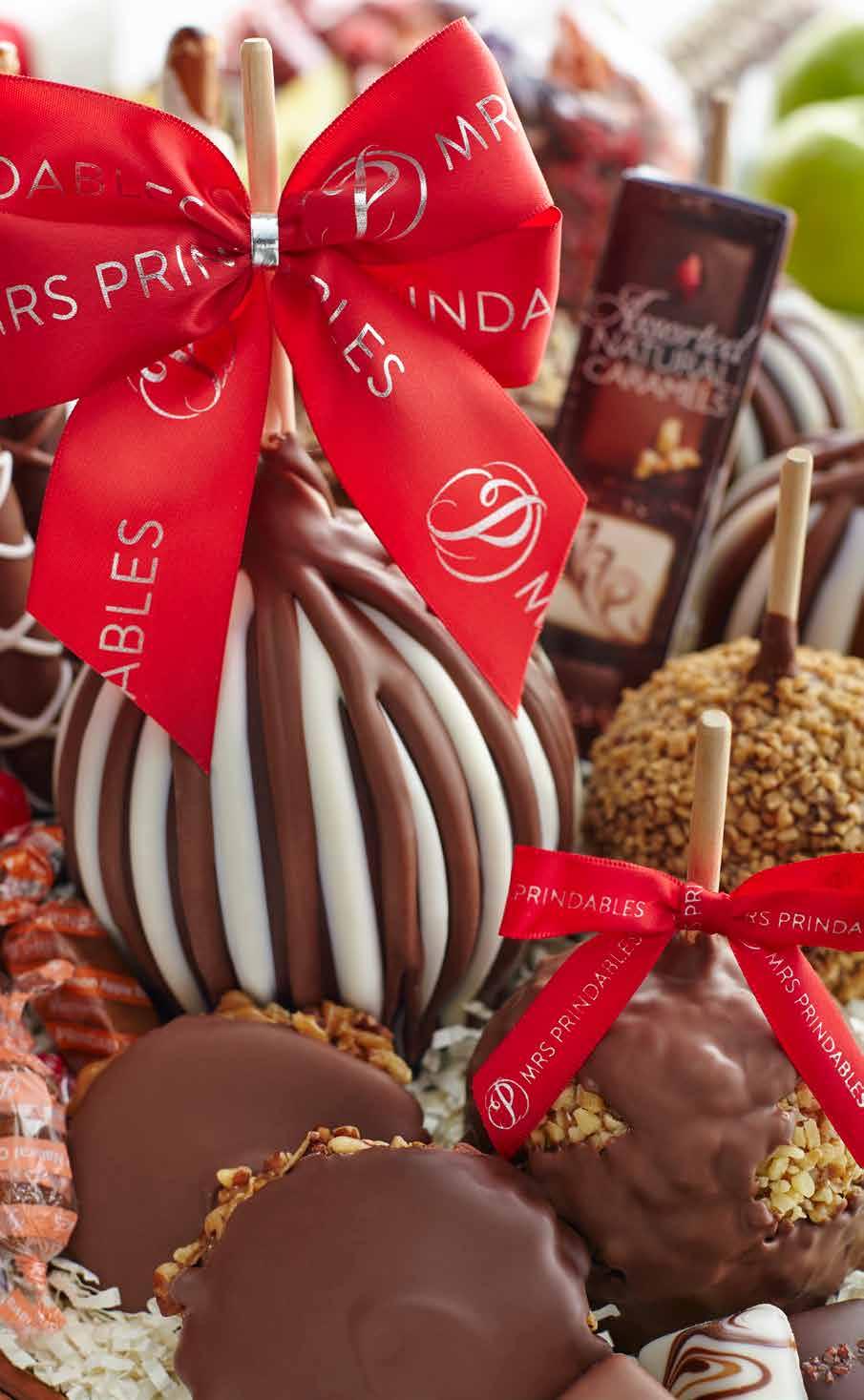 99 Colossal Holiday Caramel Apple Gift Basket The largest gathering of Mrs Prindables indulgences in one colossal basket include: one Triple