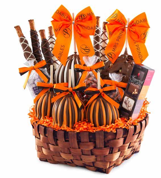 99 Premium Halloween Caramel Apple Gift Basket Our most popular basket is dressed for Halloween.