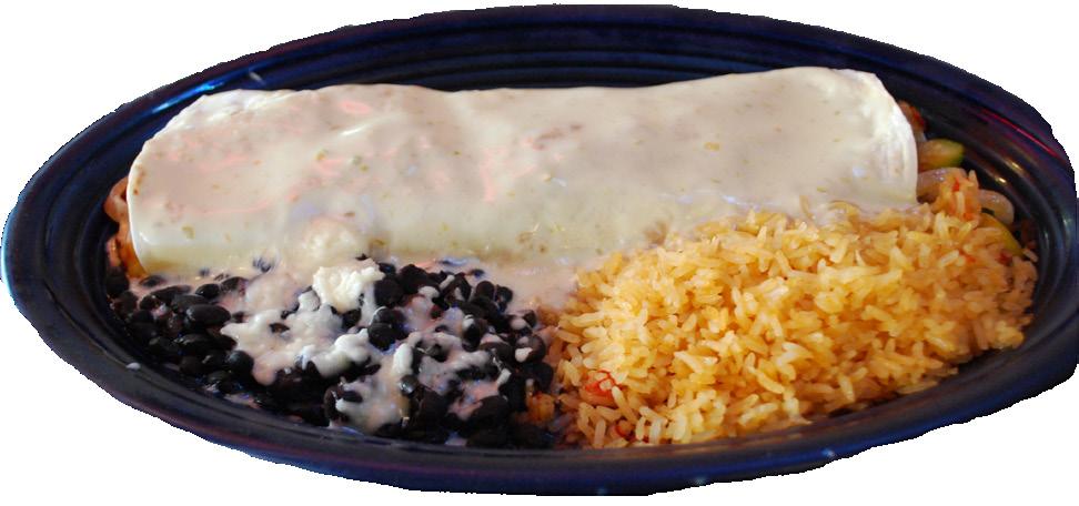 Served with rice and beans. Chilaquiles Mexicanos 9.95 Tortilla mixed with chicken or beef with red sauce topped with cheese. Served with rice and beans. Pancho Villa 8.75 The ultimate combination!