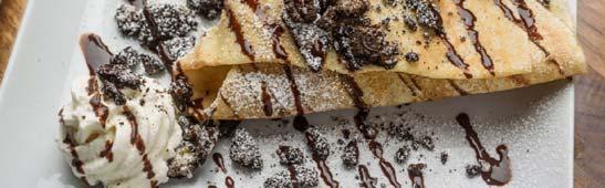flour (galettes). GELATO ONE SCOOP 3.99 TWO SCOOP 5.99 AFFOGATO (Gelato & Espresso) 5.45 The word is of French origin, deriving from the Latin crispa, meaning "curled".