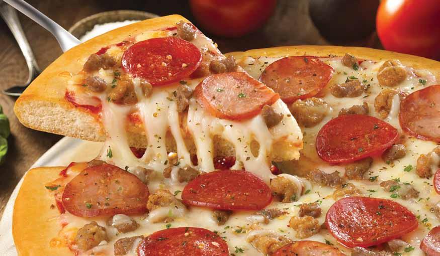00 895 EXTRA TOPPING Pepperoni Pizza 11 Extra Topping pizza de pepperoni 11 36% of all pizzas ordered in America are pepperoni. Ours is sure to please your family s tummy loaded with extra cheese!