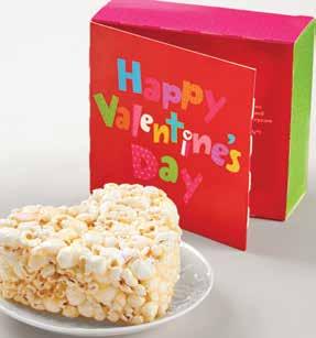 N7553 $24.99 HAPPY VALENTINE S DAY POPORN HEART ARD True popcorn lovers hearts will skip a beat when they receive this novelty treat!