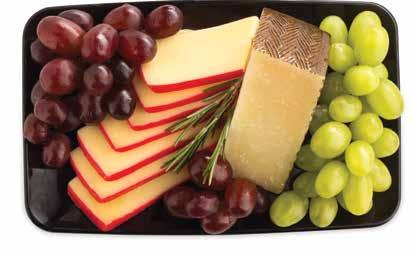 & Cheese Tray Di Lusso premium double-smoked ham, smoked turkey breast, and top round roast beef. This tray is complemented with Di Lusso premium Swiss, cheddar and co-jack cheeses.