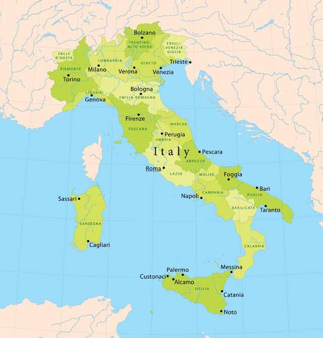 The Regions of Italia Our Grandparents came to America from their