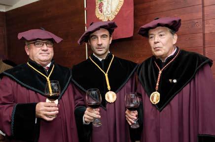 Diego San Jose is inducted by Grand Master, Javier Gracia, as honorary member of the Rioja Wine Guild.