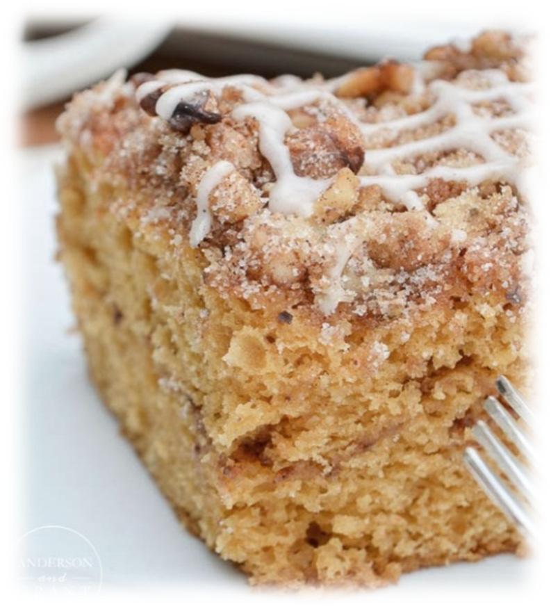 Spiced Pumpkin Coffee Cake Batter 4 eggs 1/4 cup water 1 package yellow cake mix 1 package instant Pumpkin Spice pudding from Jello 1/4 cup oil 1 cup sour cream Topping 1/2 cup brown sugar 2