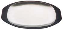 THERMAL PLATTERS, SKILLETS & CASSEROLES Modern Oval Dinner Platter, 8" x 12" Dinner platter in modern oval design, 8" x 12". Solid cast aluminum in frosty or burnished finish. Shipped 12 per case.