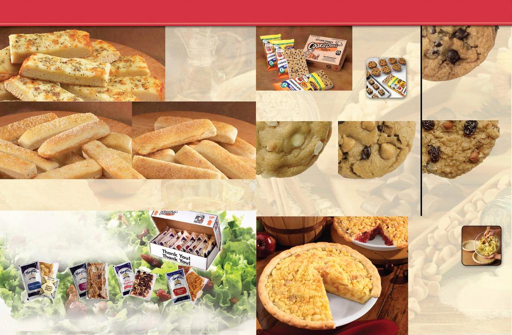 Cookie Dough & Pie Kits! Bread Kits & Salad Fixin s Kit! Tastier & Even More Delicious! IB ITALIAN CHEESE BREAD KIT Bursting with Old World flavor!