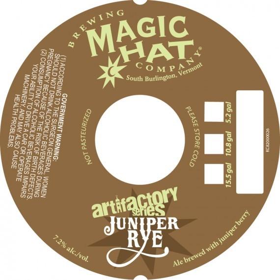 Magic Hat Juniper Rye Limited Release Draft Only a spicy graininess provided by the use of Rye malt. Those who imbibe will find the ABV of this brew offers a subtle warming quality.