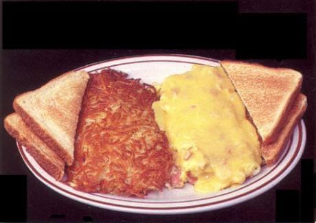 OMELETTES All Omelet's made with fresh eggs. Served with hash browns, home fries or grits and toast. Plain Omelette $4.99 Denver Omelette $7.99 Cheese Omelette $5.