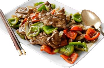 Mongolian Beef... Sweet, soy-glazed sliced steak wok-seared with onions, scallions and garlic. L77. Beef A La Sichuan.