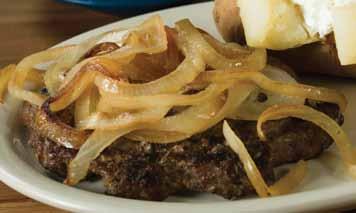 ground steak topped with grilled onions. 100% beef! Medium well or well done. 9.99 Chicken Fried Chicken Back by popular demand!