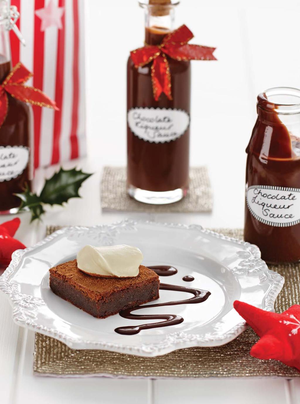 Chocolate Liqueur Sauce MAKES: 2 cups PREP: 5 minutes COOK: 10 minutes ½ cup water ½ cup bourbon ¹ 3 cup caster sugar 250g CADBURY Dark Chocolate Melts ¼ cup cream COMBINE the water, bourbon and