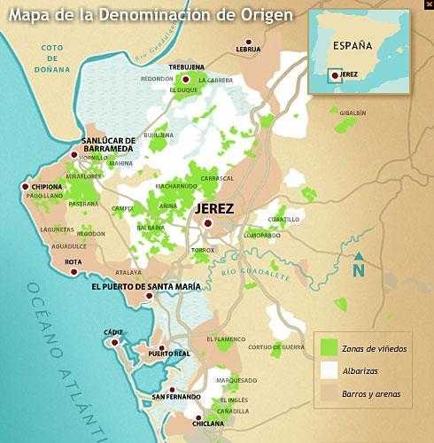 Juan Rodríguez-García y Áurea Vieira-Rodríguez Map 1. Geographical location of wineyards and wineries for Jerez-Xérès-Sherry and Manzanilla de Sanlúcar de Barrameda wines.