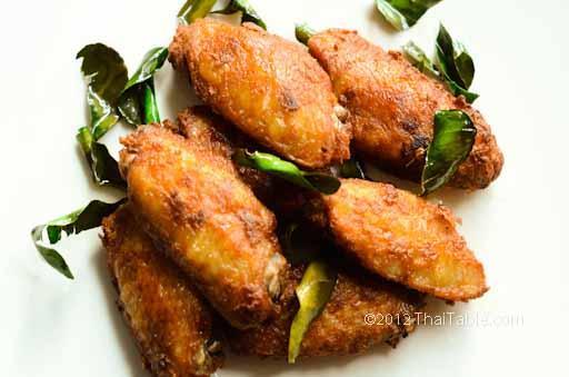 Gai Tod - Fried Chicken Wings or Legs These wings have crispy skin that is full of Thai curry flavor. Yet, they are not spicy hot like some Thai dishes.