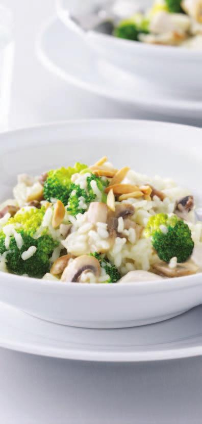 Main Courses and Sides Chicken, Mushroom and Broccoli Risotto This easy chicken risotto is a well-balanced meal in itself.