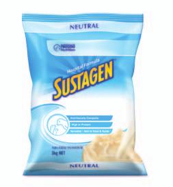Our SUSTAGEN Hospital Formula Range Hospital Formula Available in Chocolate, Vanilla and New Neutral flavours, SUSTAGEN Hospital Formula is