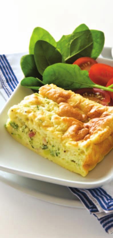 Soups and Starters Bacon and Zucchini Slice A light alternative to quiche, this savoury slice is a snap to make.