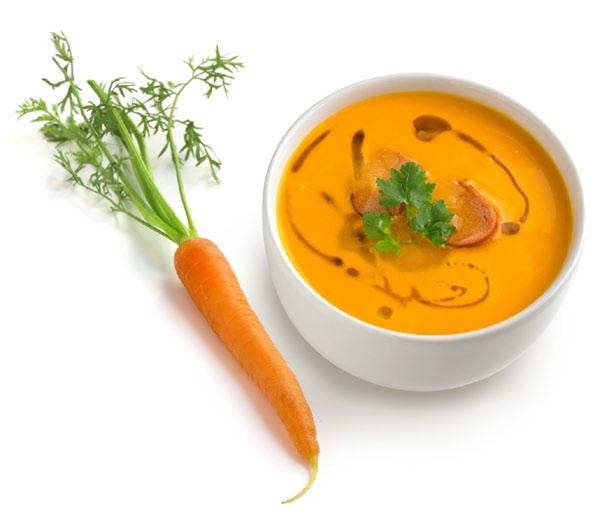 #2 Large Crowd Carrot and Pumpkin Soup 4 baking pumpkins, quartered (2 lbs each) 4 carrots, peeled and sliced thick 6 shallots, sliced thick 2 celery stalks, sliced thick 4 cloves garlic, minced 12