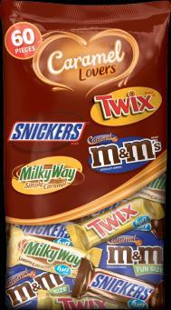Now with new MALTESERS FUN SIZE, the mix also includes SNICKERS, SNICKERS Crisper, M&M S Crispy and TWIX. SRP: $14.99 Package/Weight: 70.