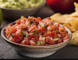 IT IS SERVED WITH CORN TORTILLA CHIPS. 3.50 2.-RED SAUCE WITH CHIPS.