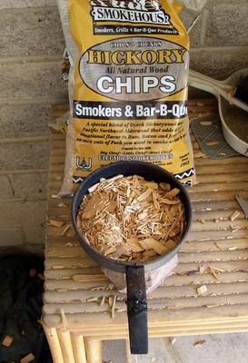 I use both the chips and sawdust. Other good woods are alder, cherry, apple and mesquite.