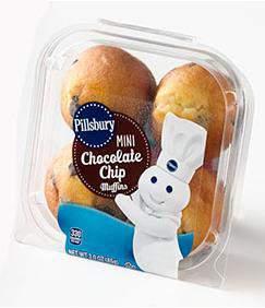 $1.00O Pillsbury Pastries ROZEN PASTRIES 916-033 Pillsbury Minis Chocolate Chip 6 3.2 oz. $7.