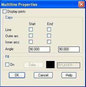 element). Ta có thể gán màu và dạng đường cho mỗi thành của Mline bằng các hộp thoại khi chọn các nút Color và Linetyle Nút Add: dùng để nhập thêm một thành phần cho Mline.