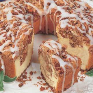 Pecan Coffee Cake & Cinchona Coffee With an abundance of fresh native pecans, our butteryrich coffee cake puts the storebought