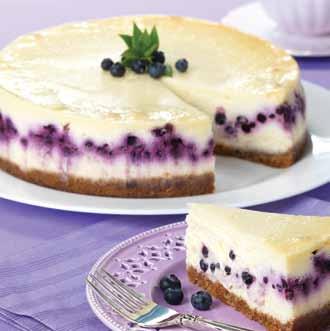 Strawberry & Blueberry Cheesecakes Enjoy two layers, luscious strawberries in cheesecake batter on the bottom, velvety classic cheesecake on top.