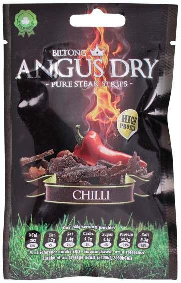 Biltong Angus Dry Pure Steak Strips with Chilli Flavor Excellence Butchers Ireland Price: US 3.81 EURO 2.