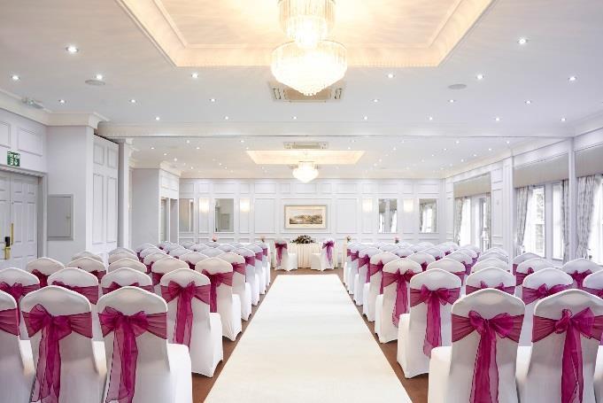 Burnham Suite: Up to 40 guests Originally the sun room of the manor when used as a hunting lodge, the Burnham Suite features large sash windows that look out over the