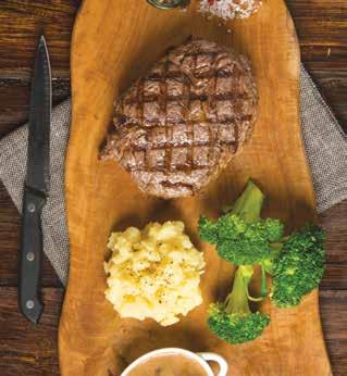 STEAKS 100 to 120 days grain fed perfectly aged South African beef cooked to perfection served with choice of 2 sides and a sauce.