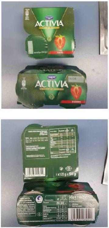 7 LARGE DIFFERENCES: DANONE ACTIVIA BIFIDUS ACTIREGULARIS STRAWBERRY FRUIT YOGHURT 7 significant difference in the list of ingredients (product bought in Germany has greater share of strawberries and