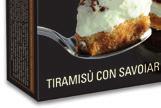 La esencia del tiramisú en una galleta de Saboya empapada en café y envuelta en una deliciosa crema de mascarpone.