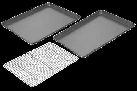 10 COOKIE & JELLY ROLL PANS NEW! 16211 small jelly roll pans, set of 2 16614 large cookie sheet 16150 true jelly roll pan 16813 large jelly roll pan 16561 non-stick cooling rack NEW!