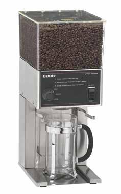 0L of drip-style coffee Large commercial 81mm diameter burrs provide maximum grinding precision for small amounts of coffee Quiet, low speed, high torque motor Can accommodate gourmet funnel for