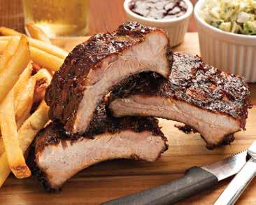 95 Memphis Style BBQ Baby Back Ribs Natural Fries Coleslaw Spicy Sweet BBQ Sauce Half Rack 18.95 Full Rack 28.
