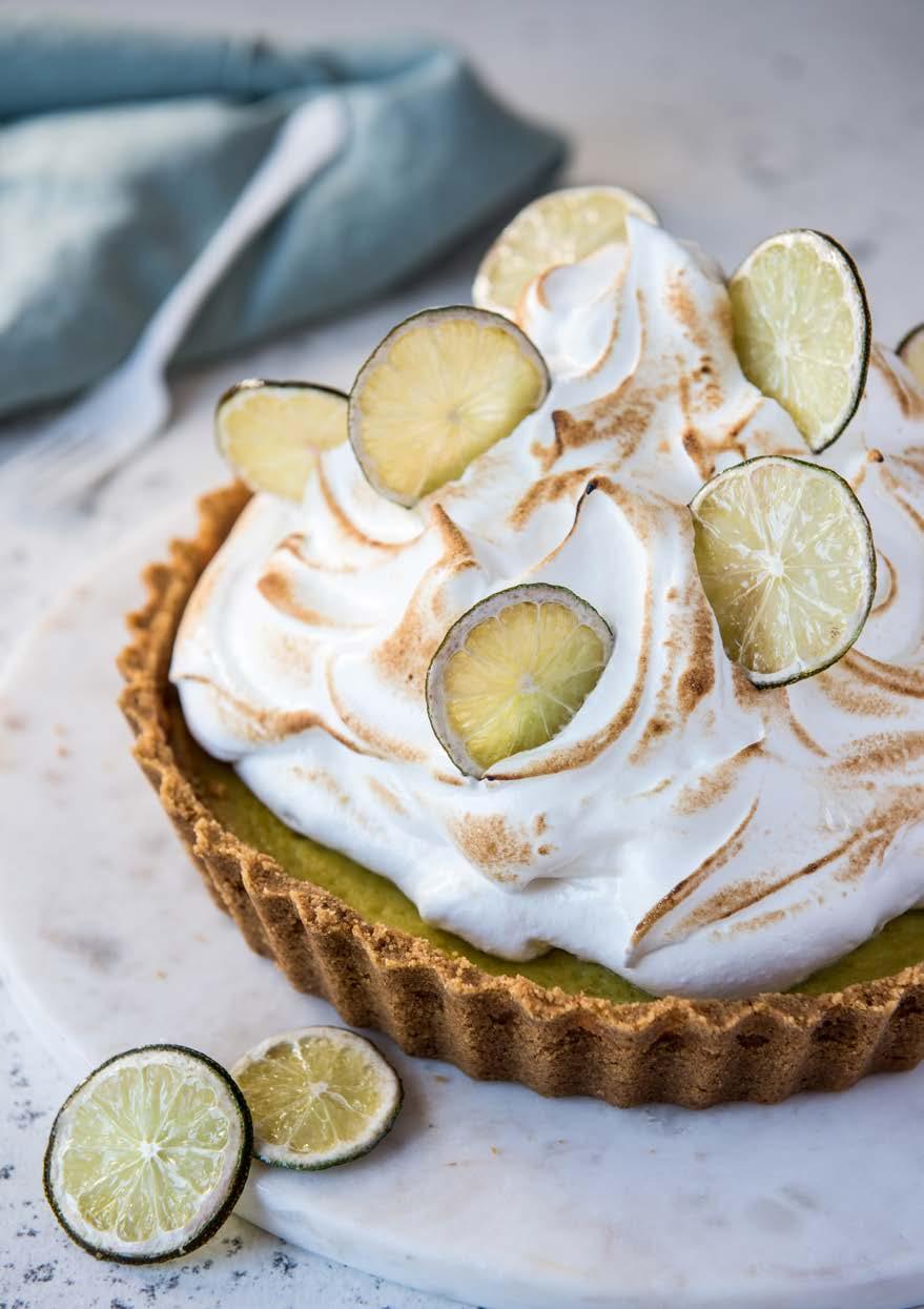 Tangy Key Lime Pie Sharp in flavour but smooth in texture, this beautiful Key Lime Pie will become a summer dessert staple.