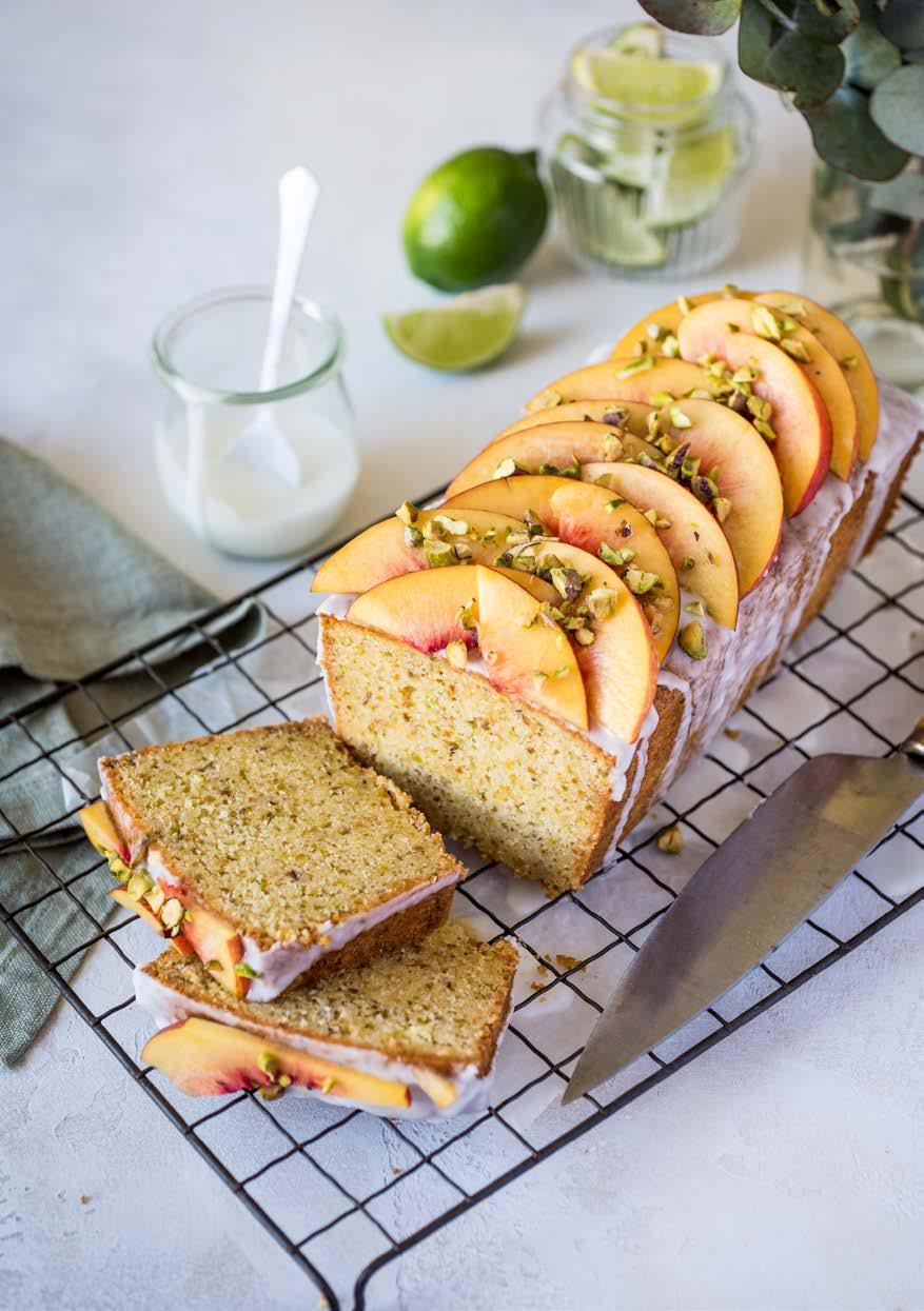 Late Summer Lime Loaf SERVES: 12 PREP: 15 MIN COOK: 60 MIN DIFFICULTY: EASY Pistachios, Greek yoghurt and Lime Baking Paste shine in this soft zesty loaf.