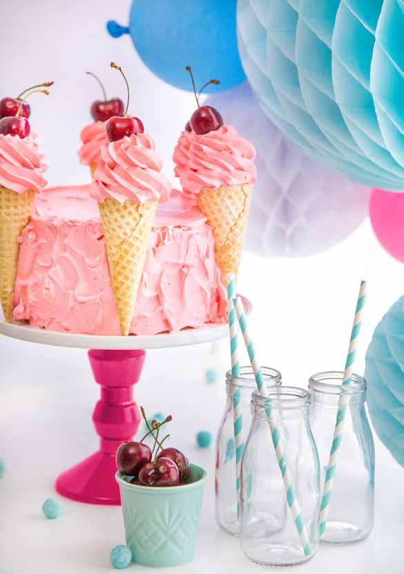 Strawberries & Cream Party Cake Swiss meringue buttercream makes this cake light and full of flavour!