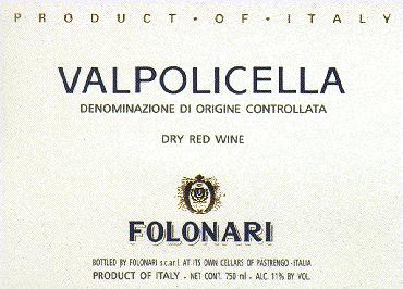 Folinari Valpolicella Grape Variety: Blended Taste Profile: This dry red wine is light-bodied and has a fragrant bouquet and fruity flavor.