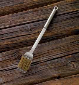 25 BBQ CLEANING BRUSH The barbecue cleaning brush cleans and scrapes the toughest grill residue with great efficiency.