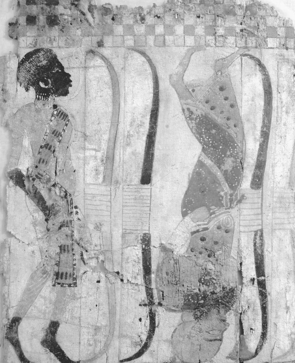 Tutankhamun 245 This textile from the footrest of Tutankhamun (r. c.