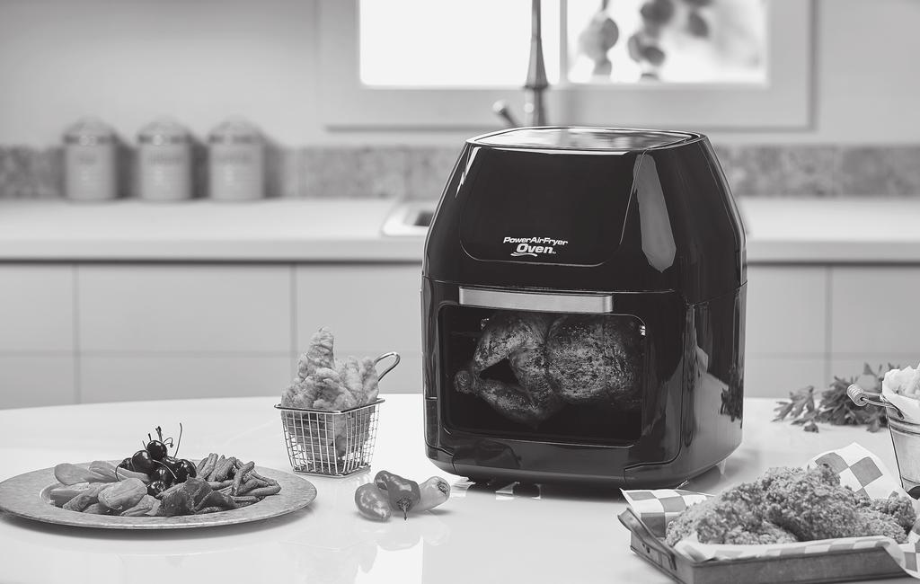 AirFryer, Rotisserie, Dehydrator & More The Power AirFryer Oven TM is the first all-in-one unit that air-fries, roasts, grills and bakes all you favorite foods with little or no oil.
