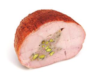 Roast Ducken with Pistachio & Preserved Lemon Whole boneless FR chicken with a chicken breast centre encased in a