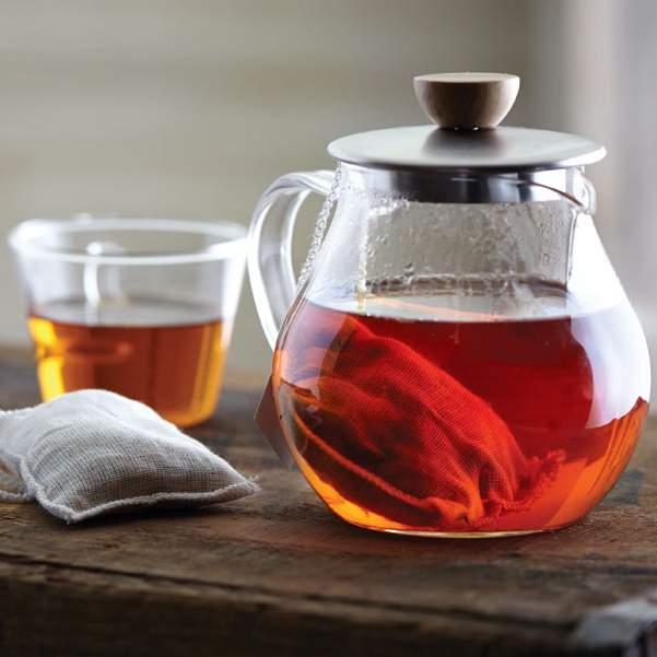 Organic Hot Tea Blends in Handsewn Cotton Sachets