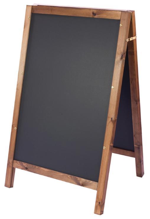 Display A-Board Square Framed, Oak Finish