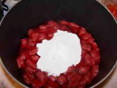 Stir the pectin into the raspberries and blended chipotle and put the mix in a big pot on the stove over medium to high heat (stir often